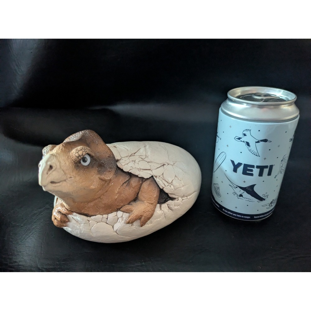 Windstone Editions Hatching Protoceratops Dinosaur Egg Figurine M Peña Brown